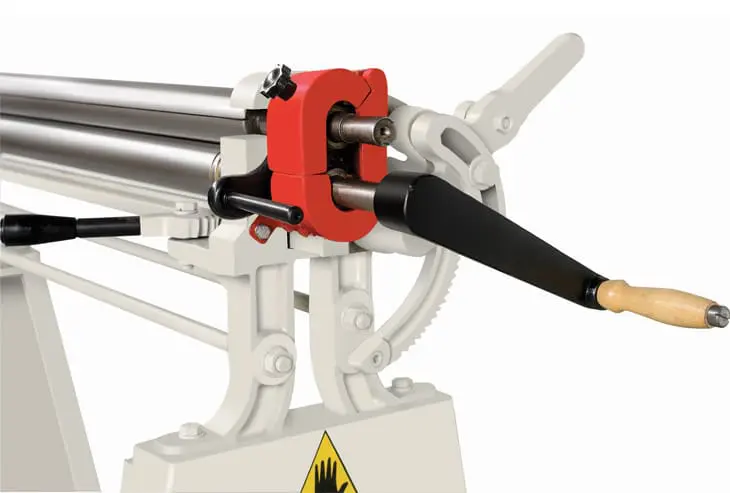 Close up side view of the DBR manual handle