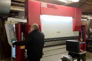 Nigel installing and commissioning a press brake