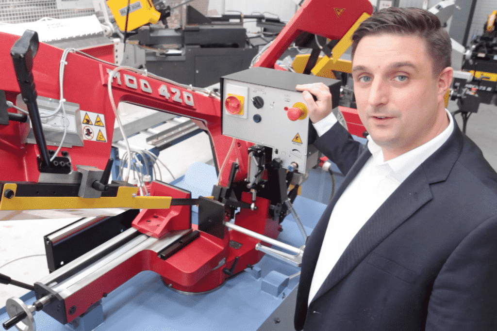 Bruce Bushnell demonstrating the benefits of the Bianco Bandsaw 420MS