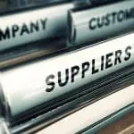 Image of a filing cabinet highlight suppliers and customers