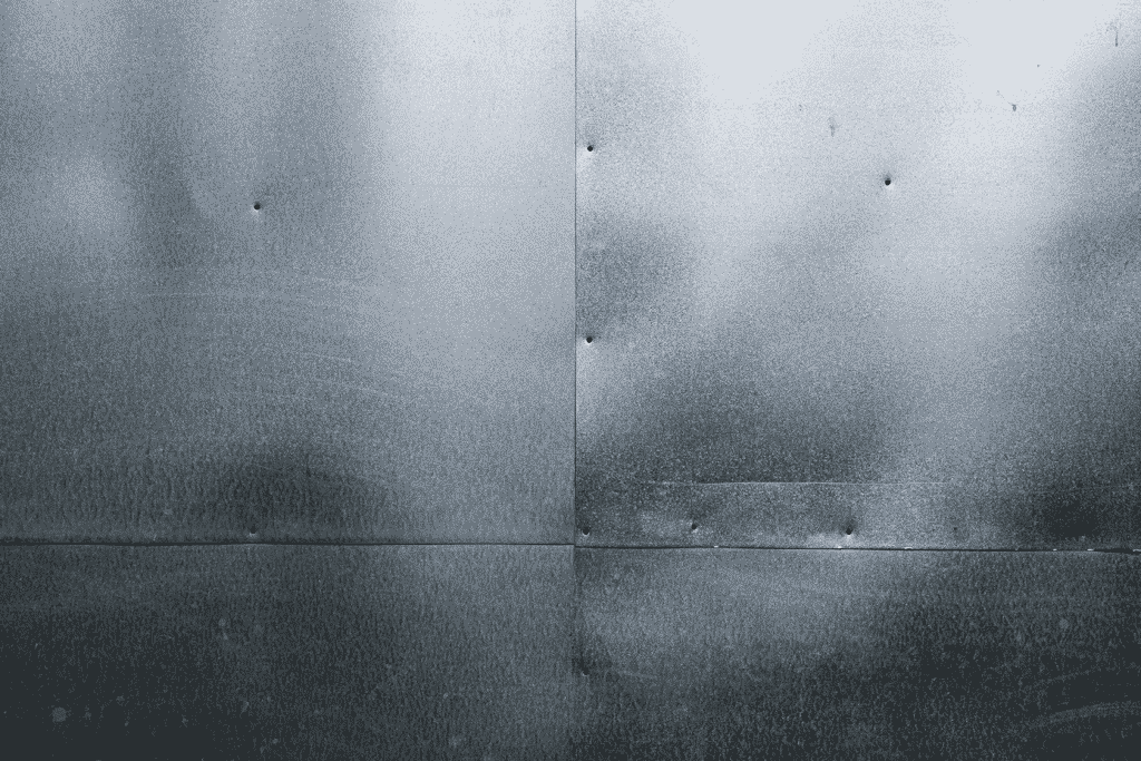 Image of sheet metal with dents and defects