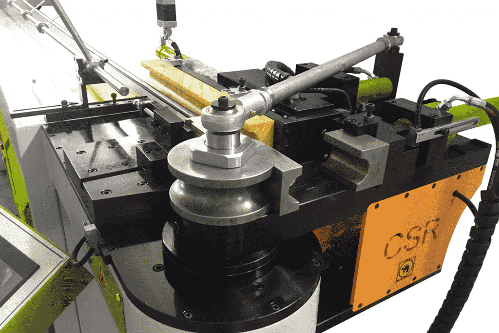 Close up of tooling on the Curvassi Mandrel Tube Bender