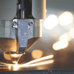 Close up detail of a Laser Cutting Head