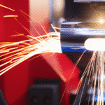 Detail of Laser Head Cutting Tube Bar