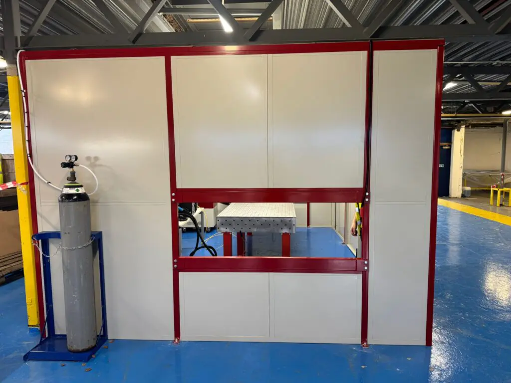 Booth with Conveyor Doors