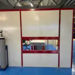 Booth with Conveyor Doors