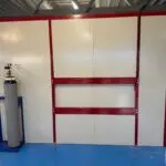 Booth with Conveyor Door