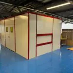 Booth with Conveyor Door