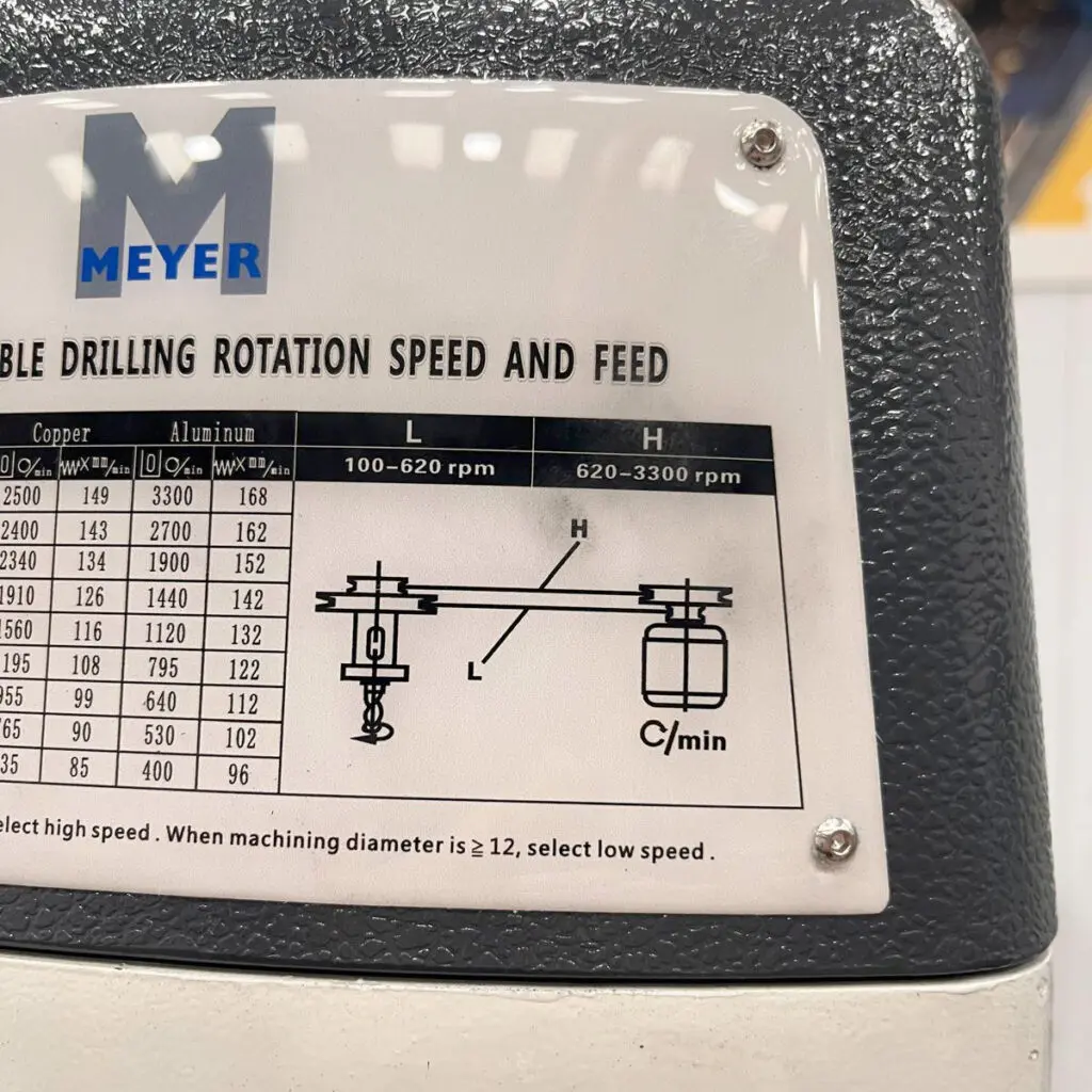 Meyer SL32 Belt-Driven Pillar Drill 415v – with integrated tapping image 7