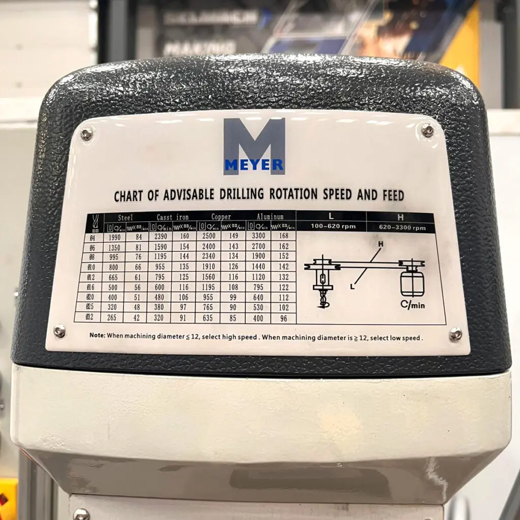 Meyer SL32 Belt-Driven Pillar Drill 415v – with integrated tapping image 9