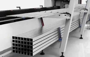 A multi-loader system for a tube laser machine (the RVD TFC Compact Tube Laser)