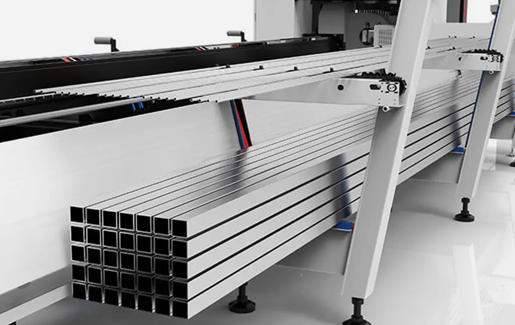 A multi-loader system for a tube laser machine (the RVD TFC Compact Tube Laser)