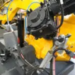 Bandsaw drive and saw bow assembly