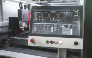 Morgan Rushworth CNC fibre laser with compact stacker for automated material handling