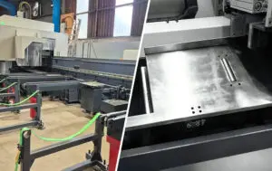 tube laser unloading