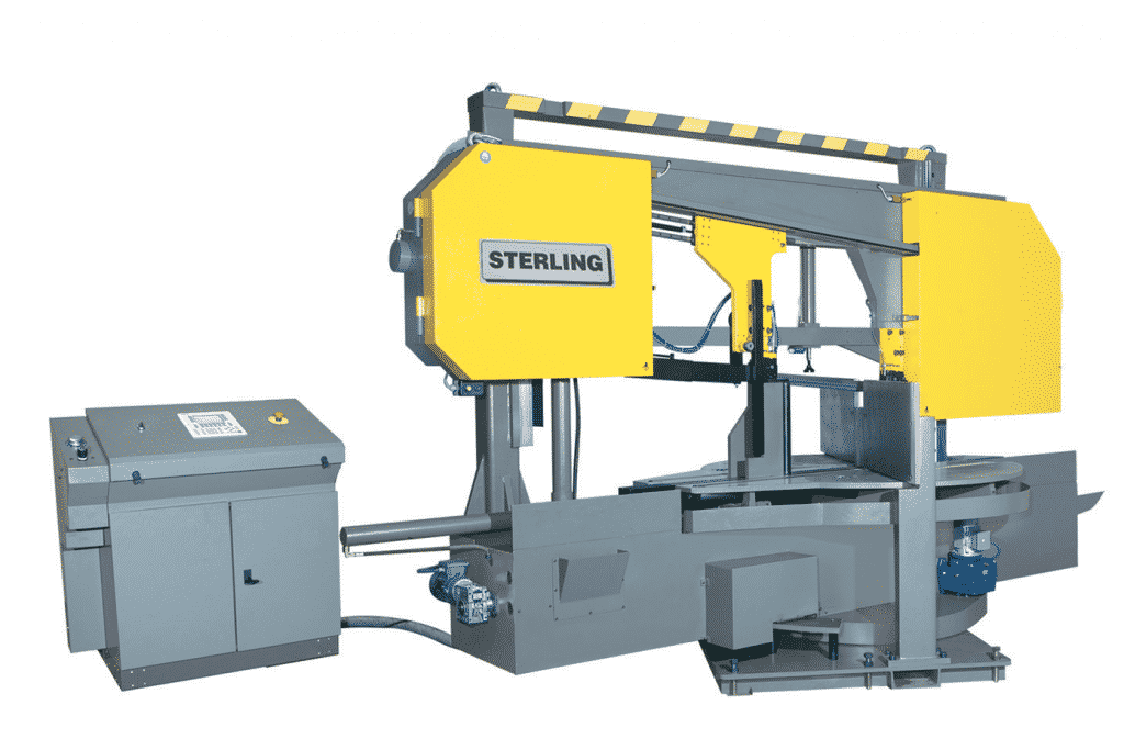 Front View Sterling-STC-DGSA-NC-Twin-Column-Double-Mitre-Semi-Automatic-Bandsaw