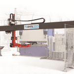 Side view Antil-Robotic-Arm-free-standing-track-and-safety-barriers