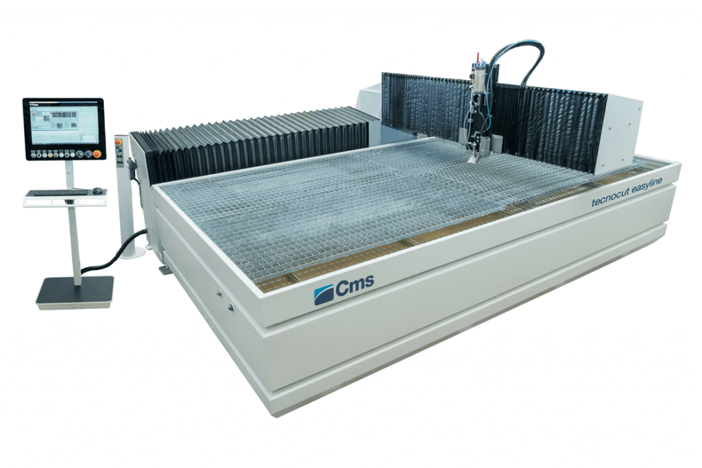 Front view of the CMS Tecnocut Easyline Waterjet