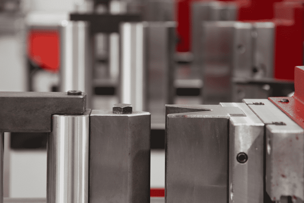 Detail of the Morgan Rushworth HBM Horizontal Bending Press Tooling