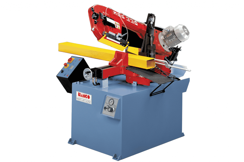Front view of the Bianco-SA-330-Semi-Automatic-Single-Mitring-Bandsaw