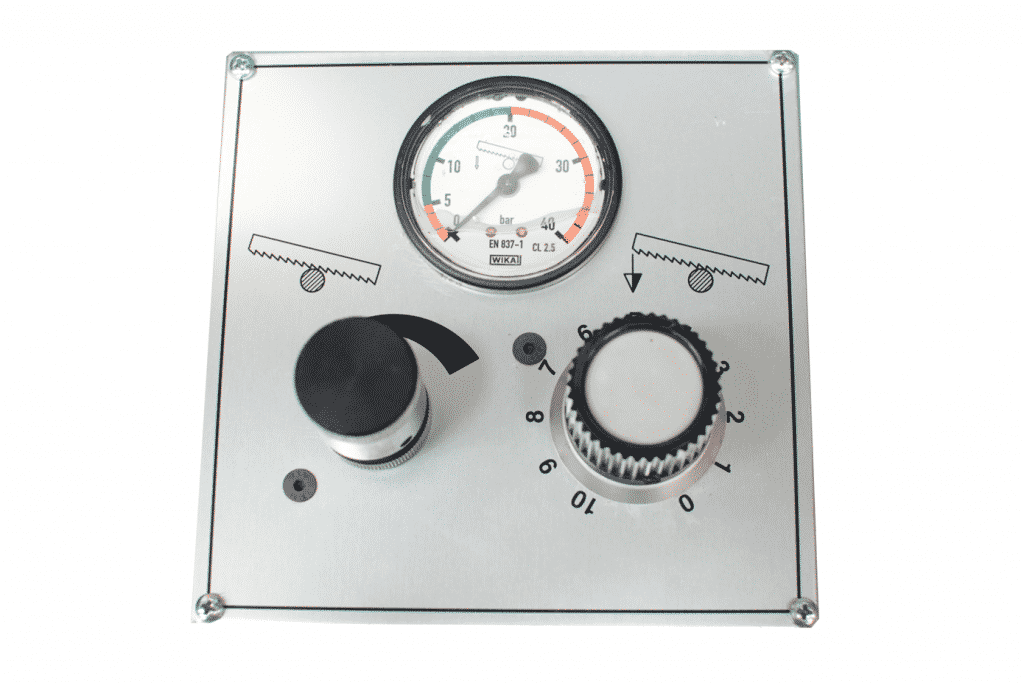 Close up detail of Bianco-Semi-Automatic-Sensitive-Hydraulic-Downfeed-Control