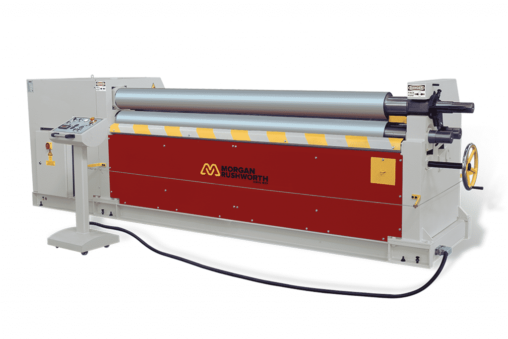 Front view of the Morgan Rushworth ASBR Powered Bending Roll featured with the standard controller