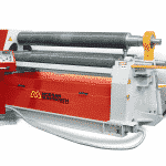 Front view of the Morgan Rushworth DPBM-3 Hydraulic Bending Roll featured with the standard controller