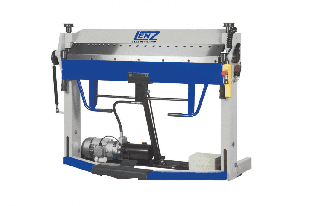 Front view Lenz-BPTM-Treadle-Box-and-Pan-Folder